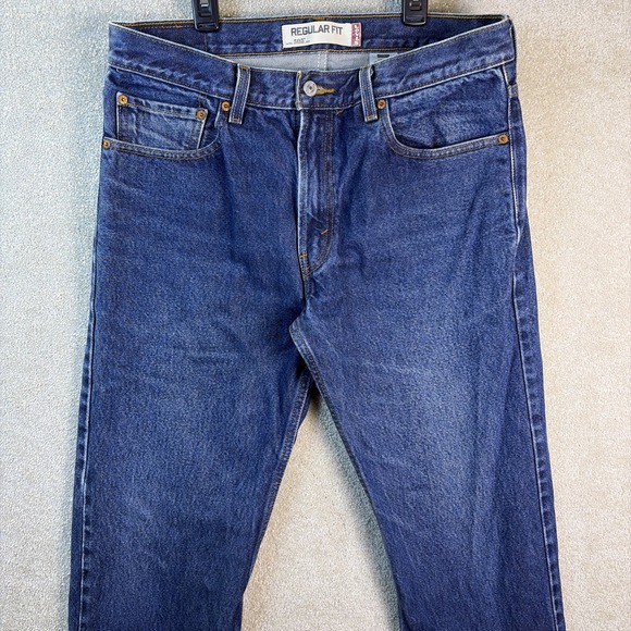Vintage Levi's 505 Jeans Men's 34x36 (34x35) Blue Denim Classic Straight Leg Y2K - Picture 1 of 10